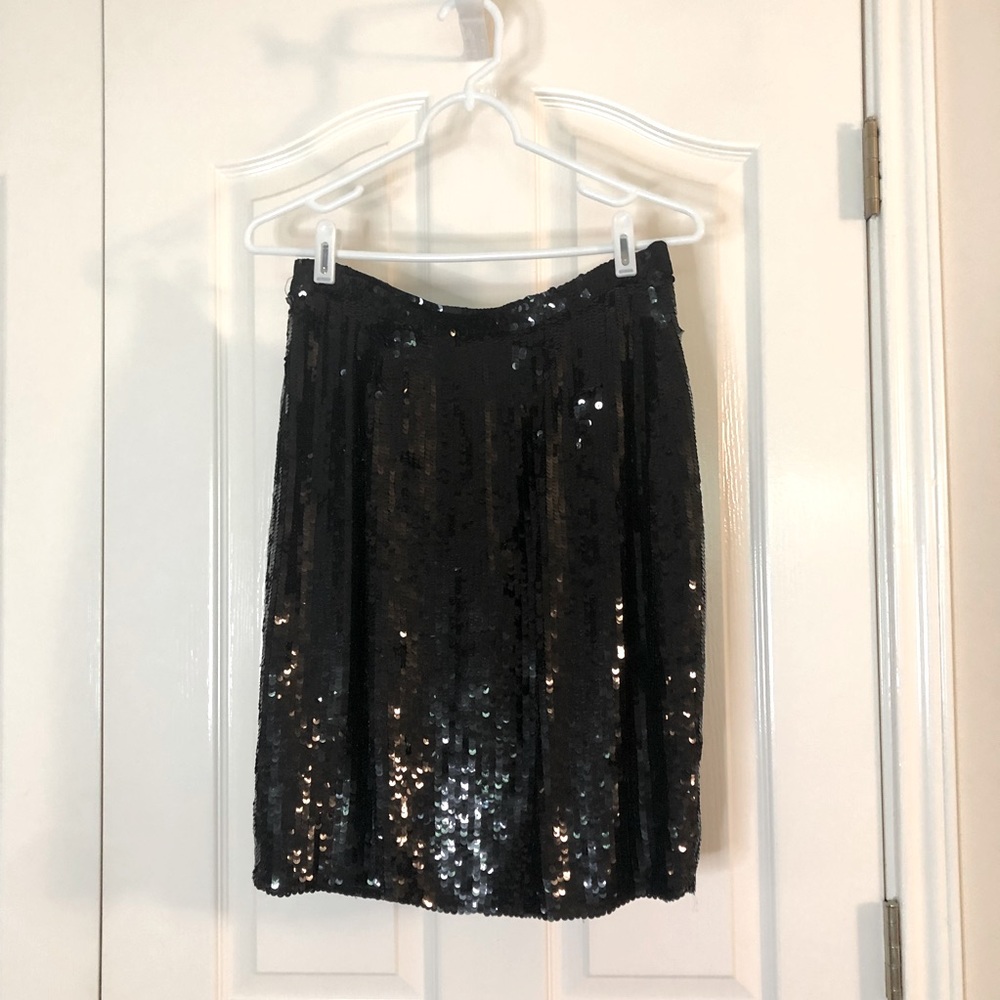 Vintage Black Modi Sequin Skirt